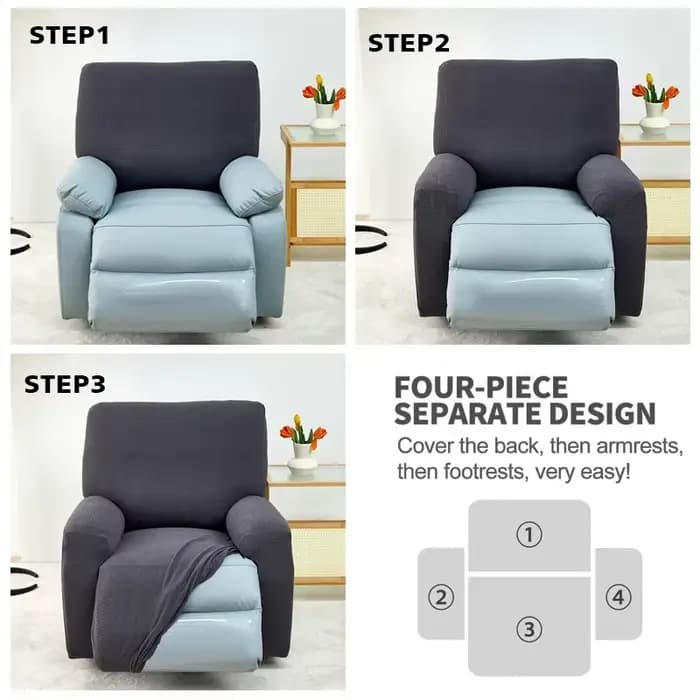 Housse de canapé inclinable en Jacquard