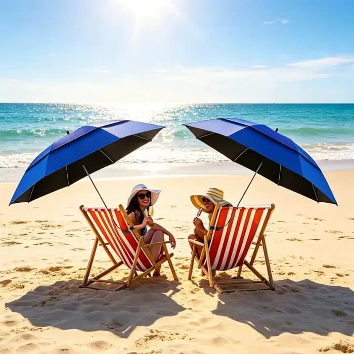 Parasol de plage avec pince universelle