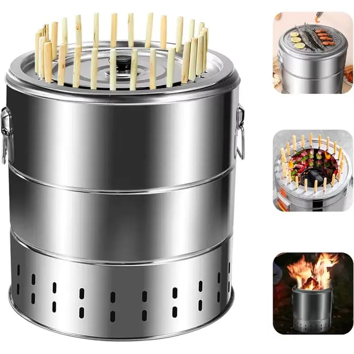 Grill enroulé en acier inoxydable