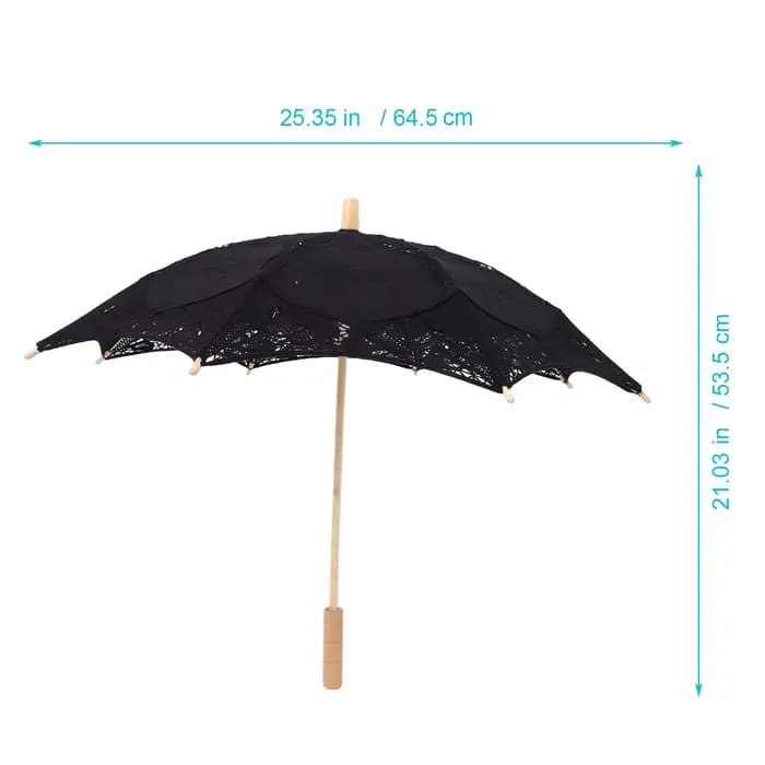 Parasol en dentelle brodé de grande taille