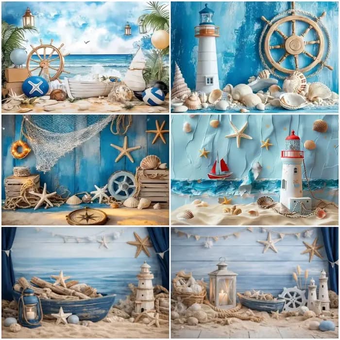 Décor de Fond Nautique Phare