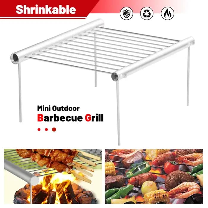 Mini Barbecue Pliant Portable en Acier Inoxydable