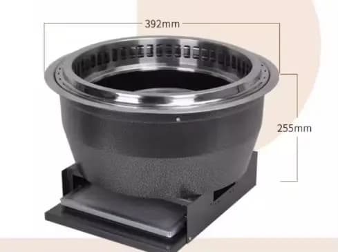 Grill rond intégré, sans fumée