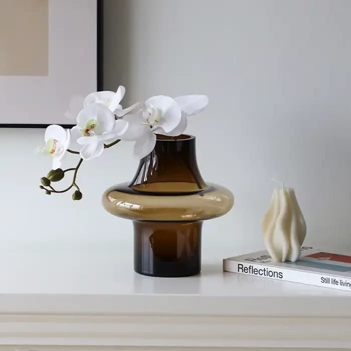 Vase décoratif de Style nordique, Vases d'intérieur de maison, bouteille de fleurs en verre minimaliste, Vases de salon pour fleurs centrales de Tables