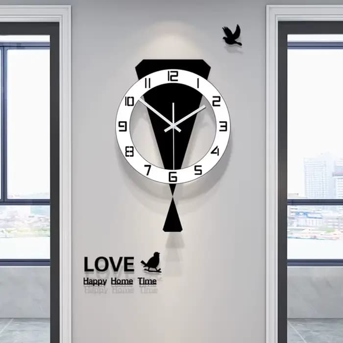 Horloge murale oscillante, décoration de luxe pour la maison, entrée de Restaurant, horloge murale silencieuse, décoration de salon
