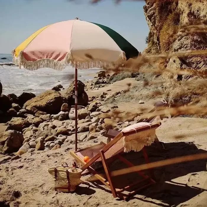 Parasol de patio portable pliable de 2 m