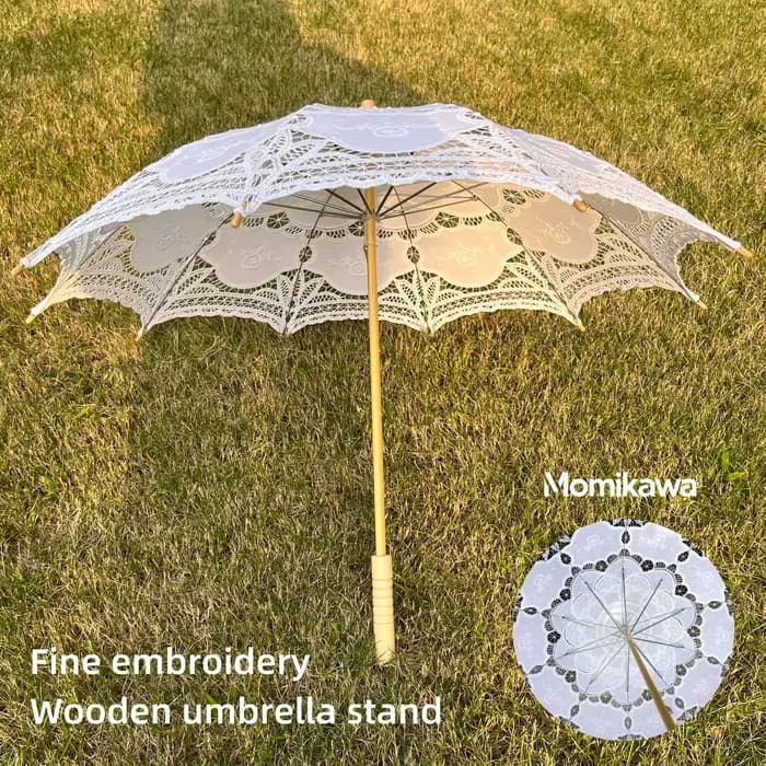 Parasol en dentelle ajourée rétro français