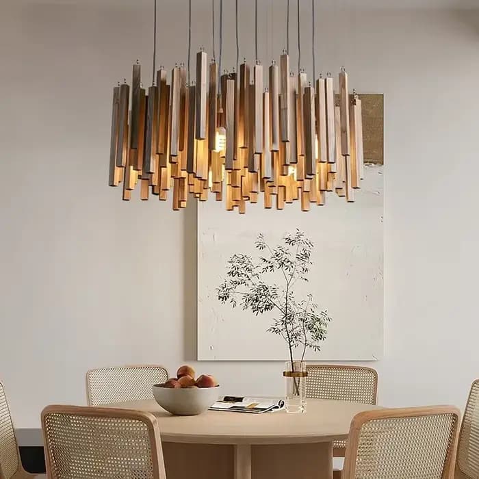Lampe de plafond en bois japonaise, lustre de restaurant, décoration de chambre, lampes suspendues, éclairage pour salon, luminaire