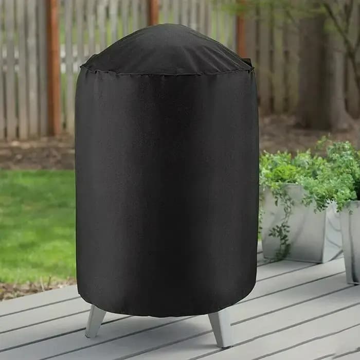 Housse de jardin ronde pratique pour barbecue Weber, protège votre barbecue du poussière et du vent, 70 x 96 cm/27 x 37 pouces