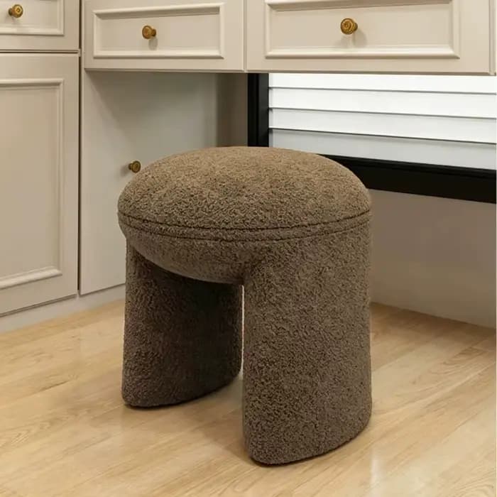 Chaise de coiffeuse pas chère, basse, marron, mignonne, style mini-selle, pour maquillage et salle à manger, mobilier de chambre