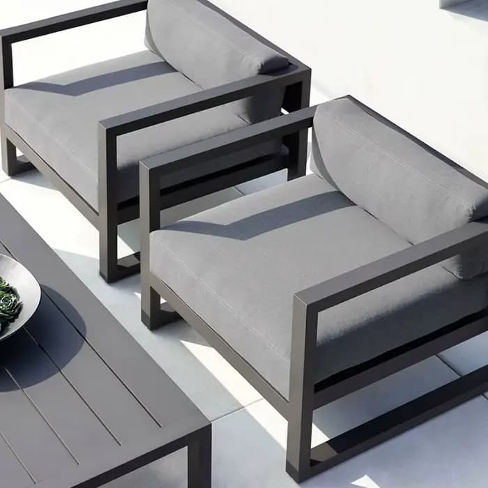 Canapé d'extérieur en alliage d'aluminium