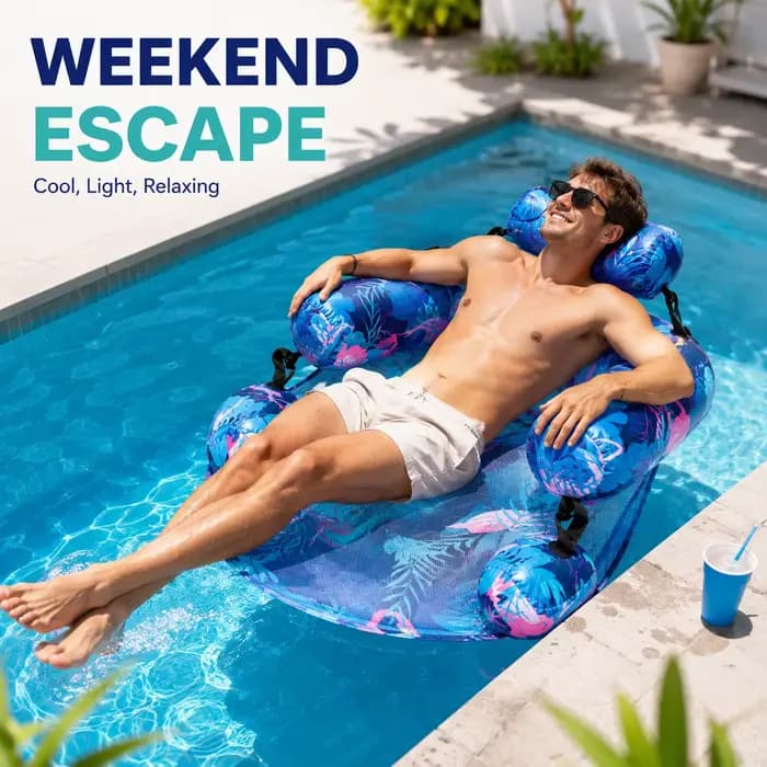 Nouveau Fauteuil Gonflable Robuste 2026 pour Adulte – Siège Flottant Relaxant pour Lac