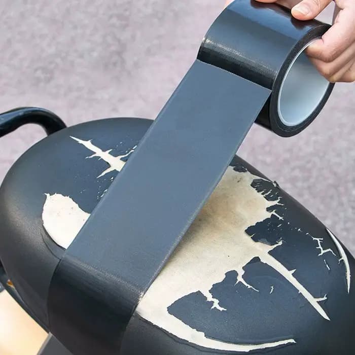 1 rouleau de ruban de Base auto-adhésif en tissu noir pour réparation de canapé en cuir, siège de voiture de moto, pour la réparation de coussins de voiture