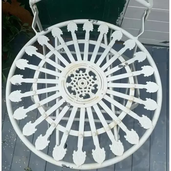 Chaise de jardin pliante Vintage en fer