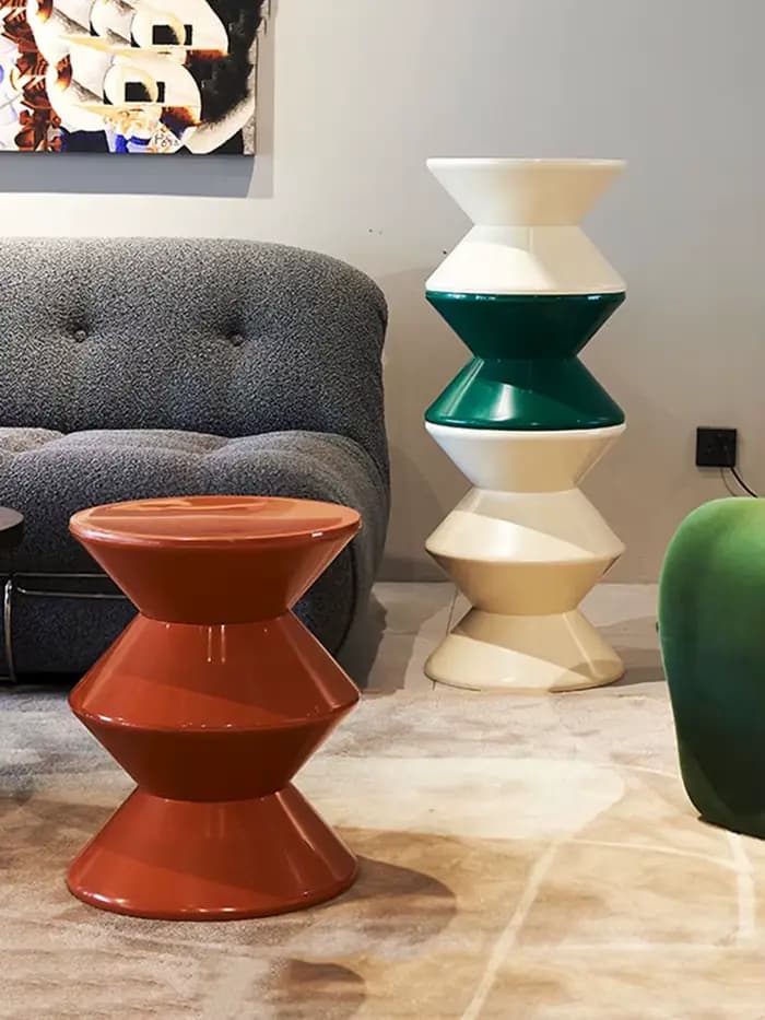 Table basse ronde en plastique