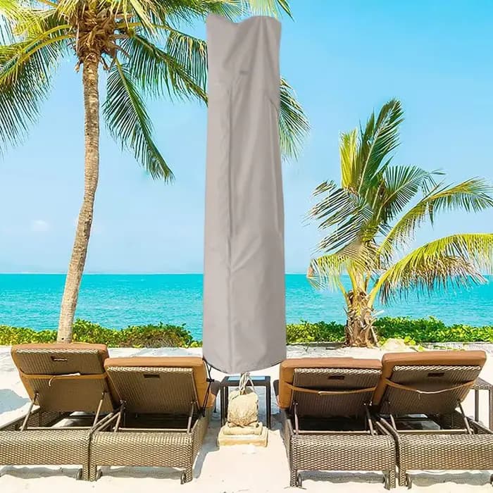 Housse de Parasol imperméable pour Patio, couverture de Parasol de marché avec fermeture éclair pour extérieur de 7 à 13 pieds, couverture de Parasols d'extérieur décalée en porte-à-faux