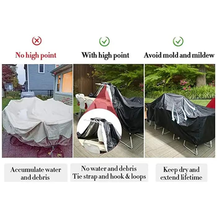 Housse de protection pour meubles de jardin toutes saisons