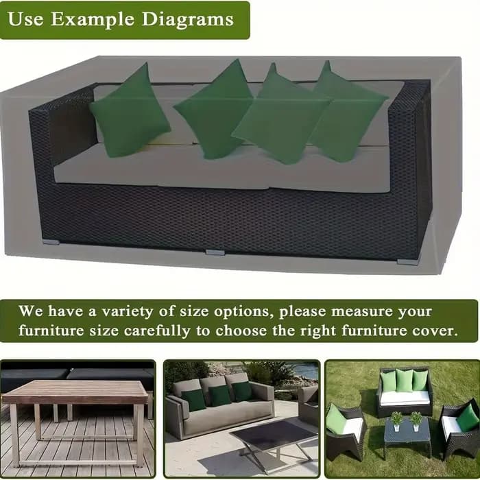 Housses de protection variées pour meubles de jardin