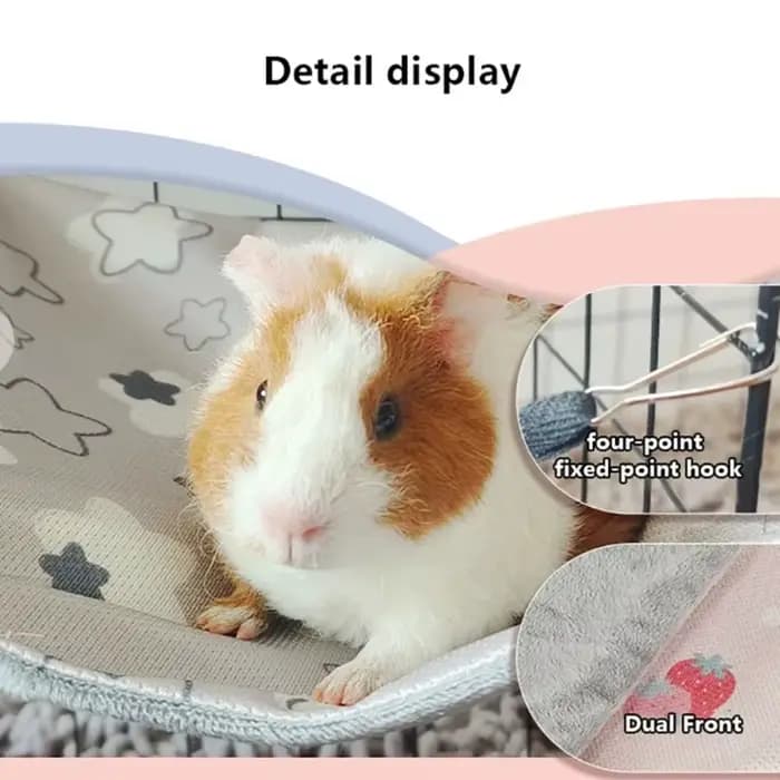 Hamac double face pour cochon d'Inde en soie glacée respirante, doux pour la peau, pour hamster, accessoires pour petits animaux de compagnie