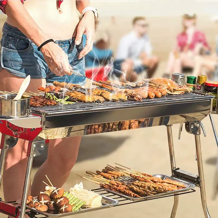 Grille de barbecue réutilisable en acier inoxydable 304