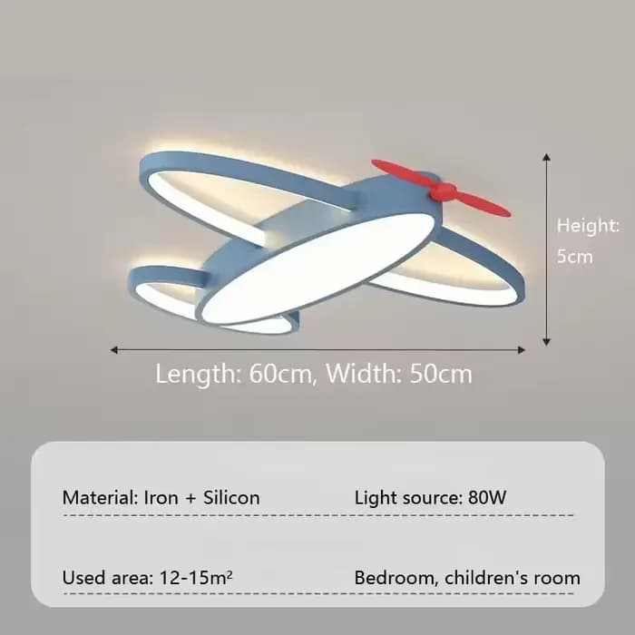 Plafonnier avion dessin animé enfants plafonnier Design créatif Led lampe blanche salon salle à mang