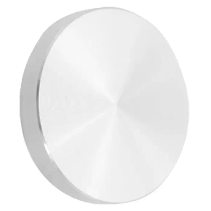 Pied de table adaptateur pour plaque de verre, aluminium, rond, argent, 50x8mm