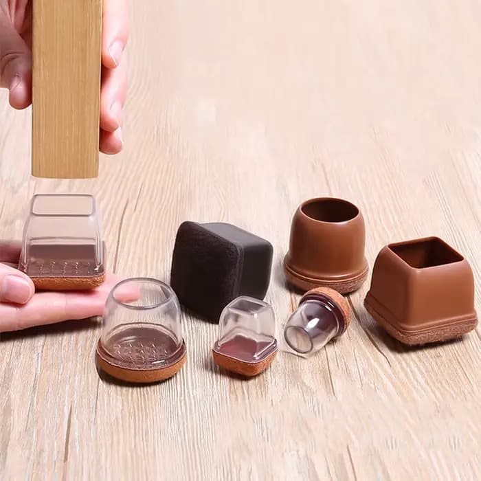 Capuchons de protection antidérapants pour pieds de Table ou de chaise, en feutre, carré, pour meubl