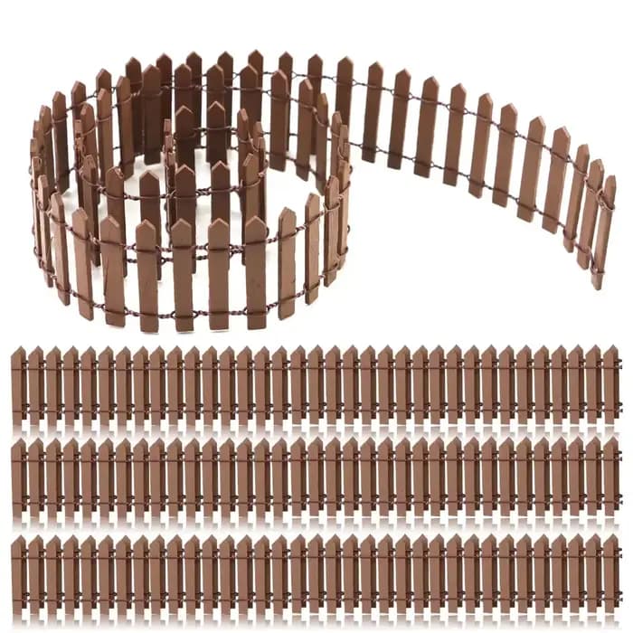 Clôture miniature en bois 5x90cm pour jardin féerique, accessoires faits main DIY pour aménagement p