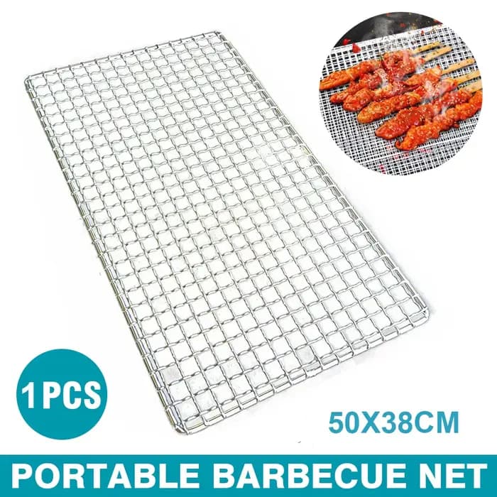 Filet de cuisson pour barbecue, 50x38cm, légumes de Camping, fruits de mer, outils de barbecue, mail