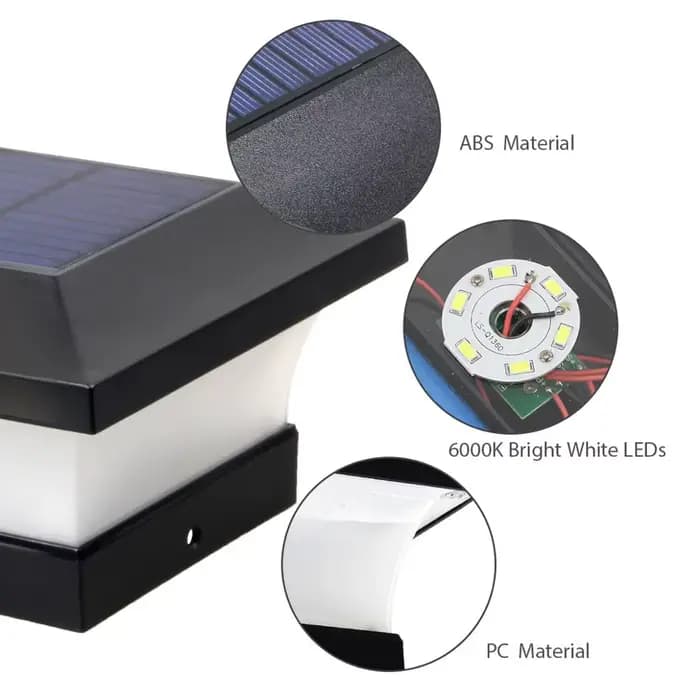 2 pièces lumière solaire clôture lumière IP65 lampe solaire extérieure pour décoration de jardin por