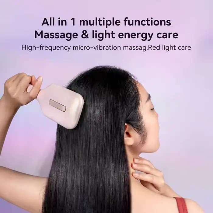 Peigne de massage du cuir chevelu à lumière rouge pour la croissance des cheveux