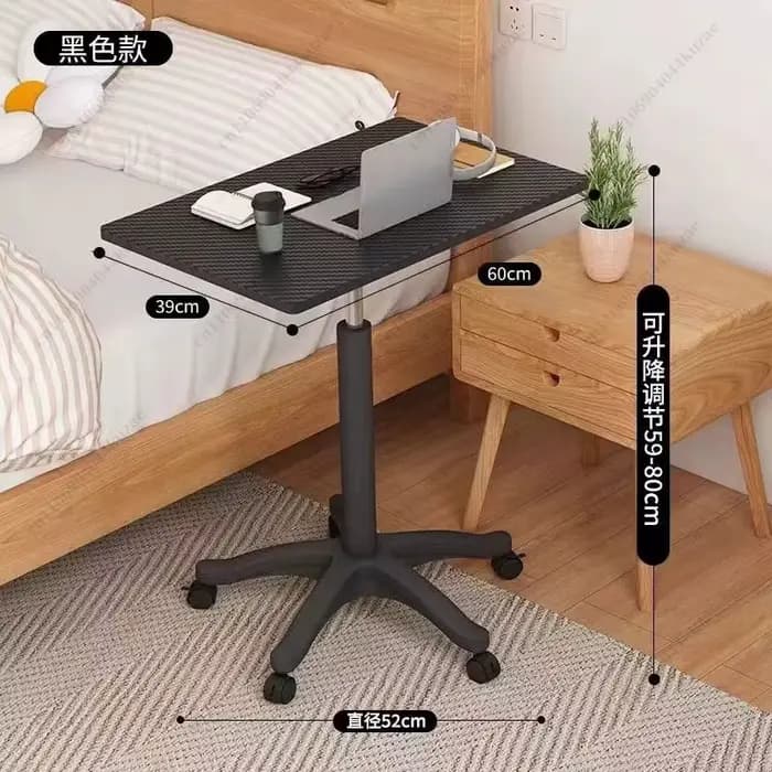 Bureau mobile réglable en hauteur avec roulettes, poste de travail pour ordinateur portable à utilis