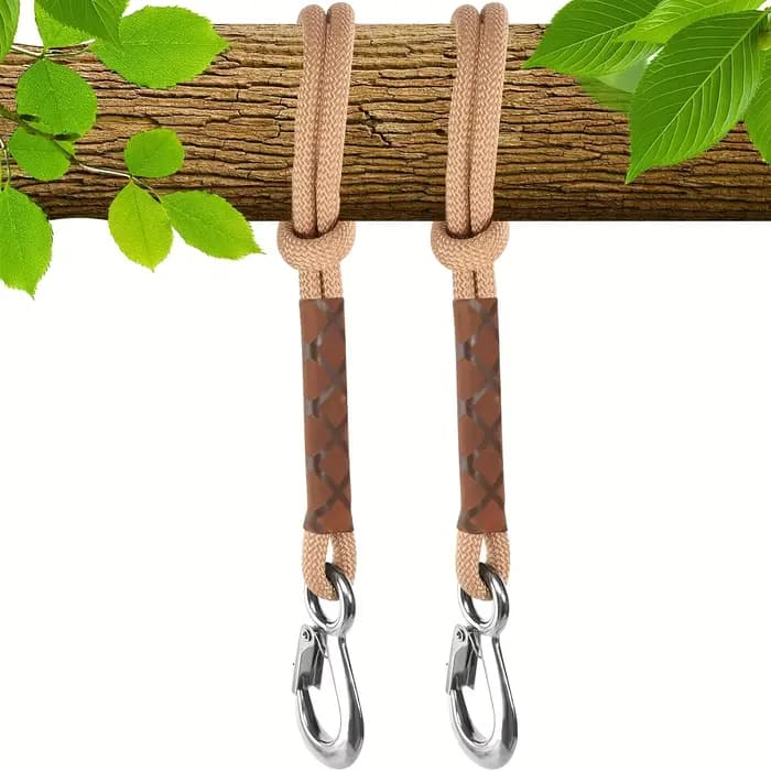 2 pièces de corde de suspension pour hamac de 60 cm avec cordon de sécurité, montage suspendu, cordo
