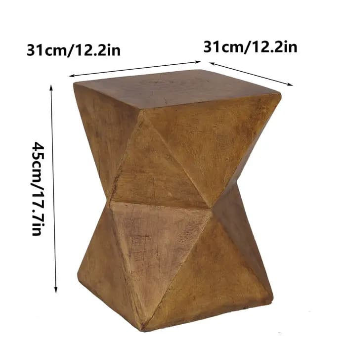 Table d'appoint en béton pour terrasse, table d'appoint pour canapé d'intérieur, table d'appoint pou