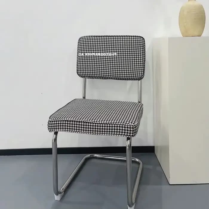 Chaises de salle à manger modernes du milieu du siècle avec cadre en métal, chaise de loisirs de plu