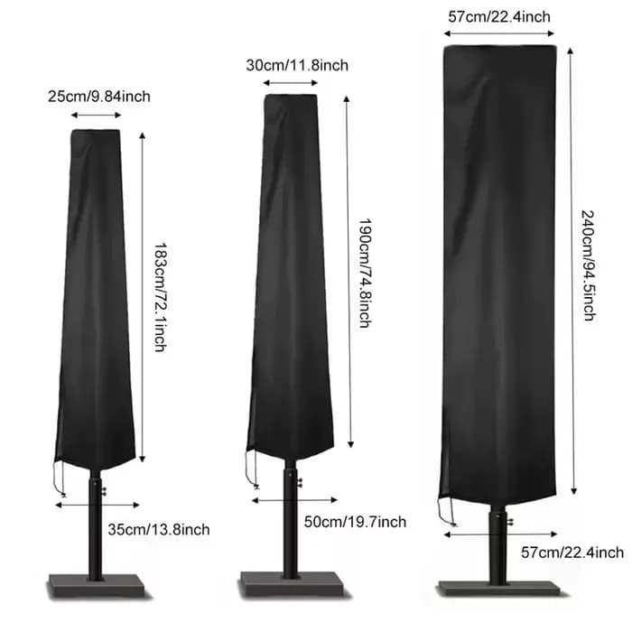 Couverture de Parasol d'extérieur en tissu Oxford imperméable, 6 tailles, imperméable, résistant aux