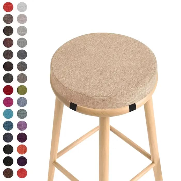 Coussin de siège de chaise rond avec boucles pour salle à manger, coussins 30x30cm pour cuisine, cou
