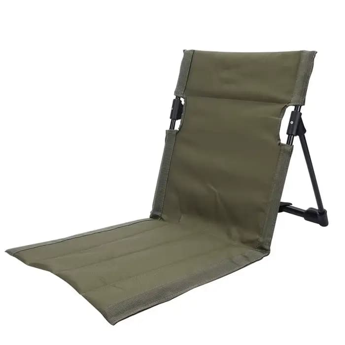 Chaise de camping pliable d'extérieur avec coussin de dossier, chaise de plage pliante pour pique-ni