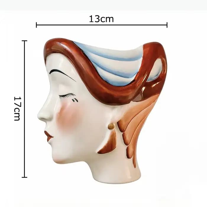 Vase mural en porcelaine élégant, motif femme noble, pour décoration murale de salon, arrangement fl