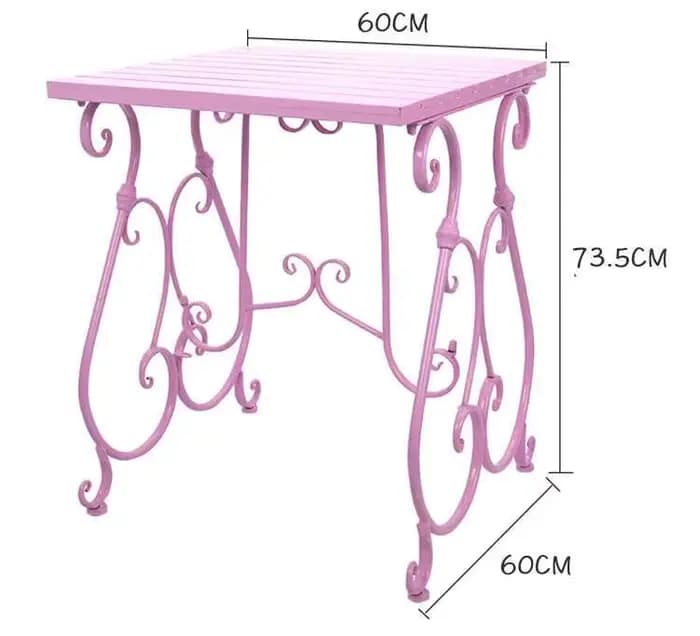 Combinaison de Table et chaise de cour européenne en fer forgé, Table basse et chaise de jardin exté