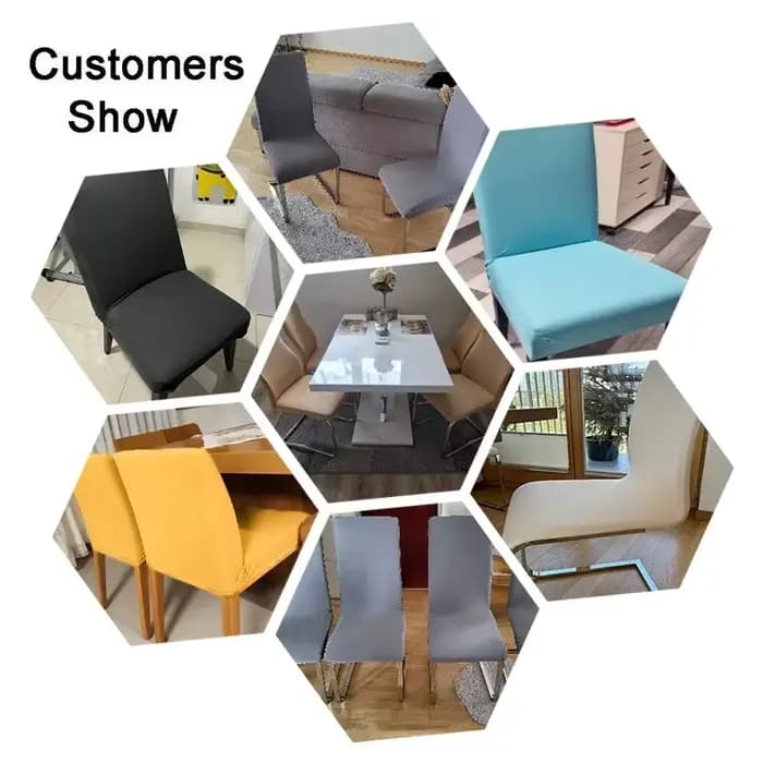 Housse de chaise élastique et imperméable, en Spandex uni, pour salle à manger, protection de chaise