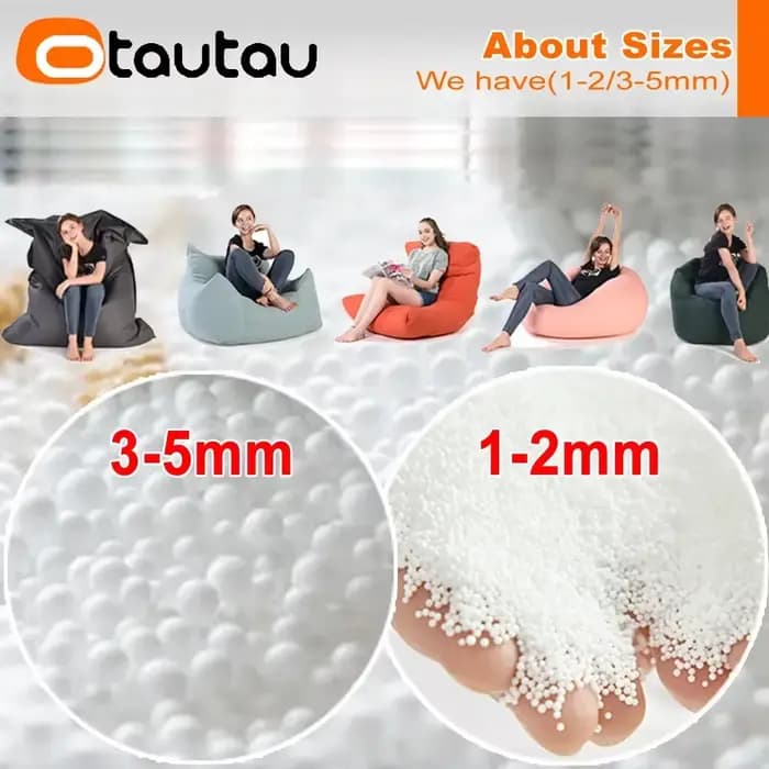 OTAUTAU-Remplisseur de Boules Kampl EPS pour Pouf de 3 Pieds, Coussin en Polyester, Pouf de 3 à 5mm,