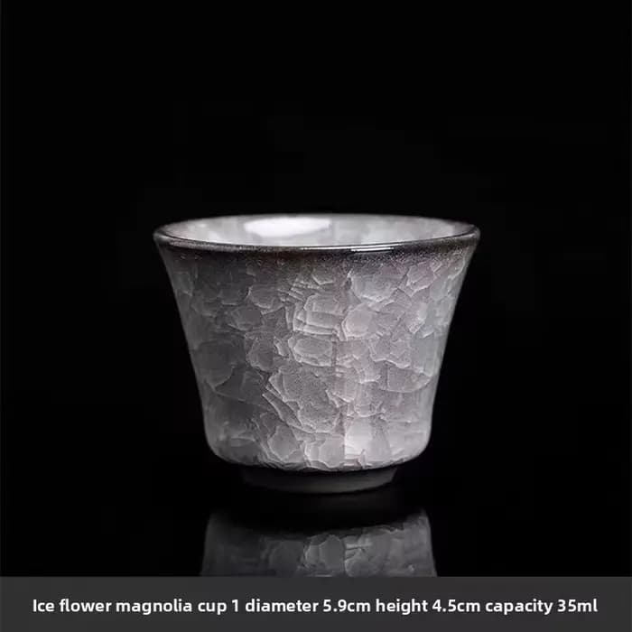 Ensemble de tasses à thé en céramique, glaçure de glace craquelée, tasses à thé Gongfu pour Couple u