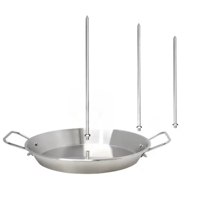 Support de brochette de rôtissoire à broche verticale en acier inoxydable, plats de barbecue durable