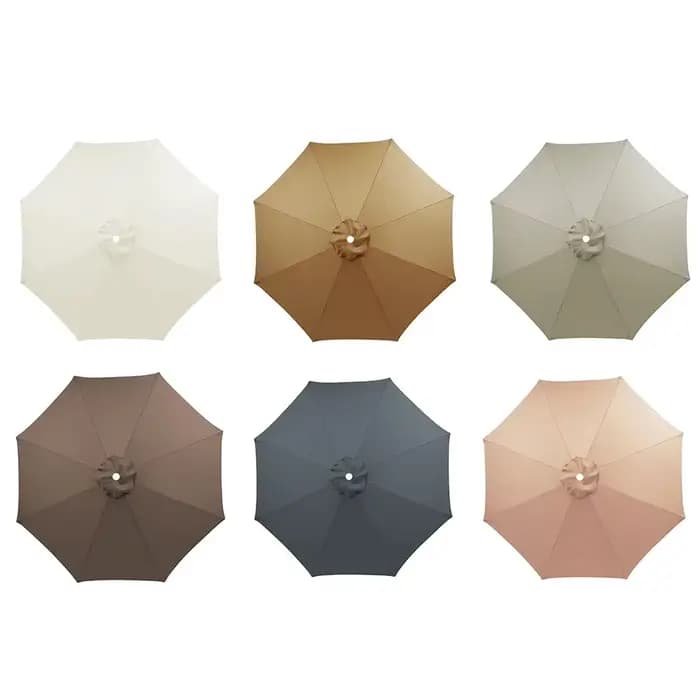 Auvent de remplacement pour parasol de Patio, 10 pieds, 6 nervures, résistant aux UV, couverture de