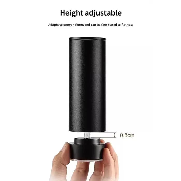 Pied de Meuble Réglable en Aluminium Noir, Support de Meuble TV, Table Basse, Canapé, Colonne de Dia