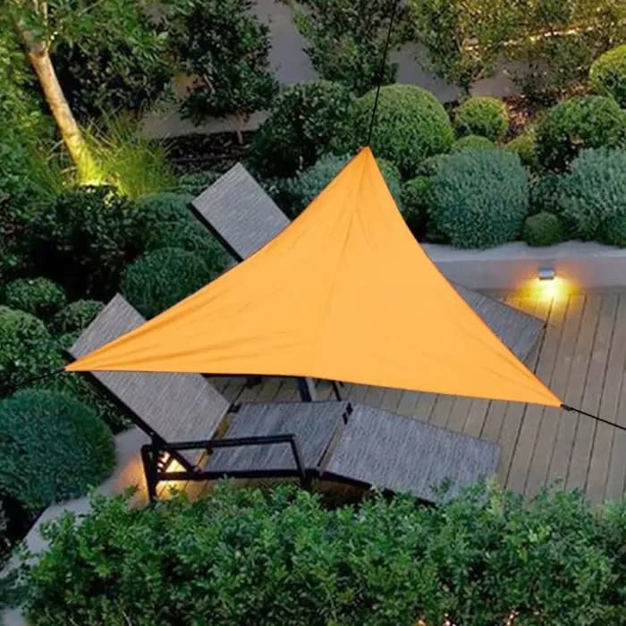 Abri solaire triangulaire imperméable 3x3x3M Taille 95% de blocage des UV Parasol triangulaire porta