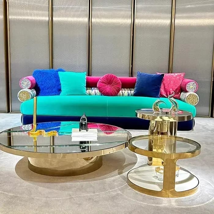 Doux fantaisie Unique canapé moderne bois nordique européen bouffées canapé 3 places Muebles Para Sa