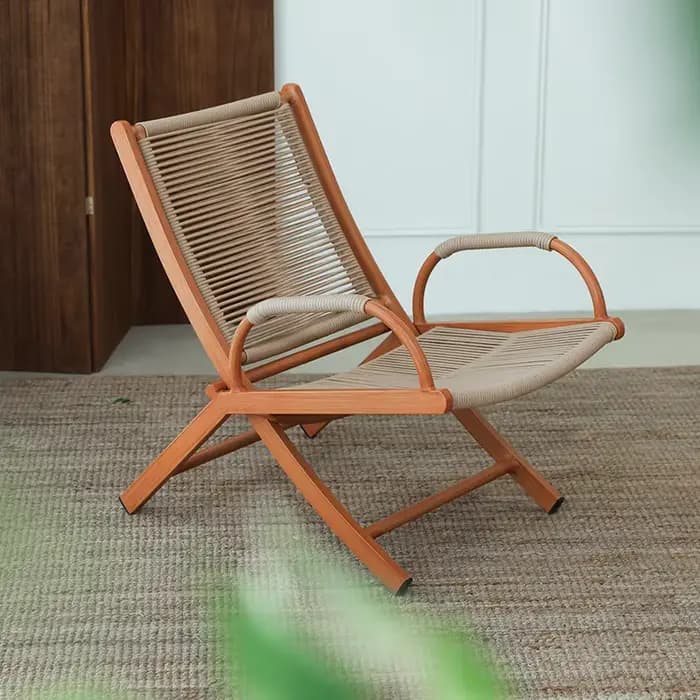 Chaise inclinable pliable en alliage, balcon intérieur et utilisation extérieure, chaise de Patio de