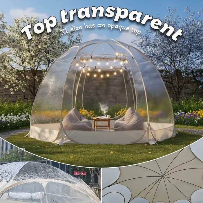 Grande tente bulle à montage rapide, abri d'hiver portable pour l'extérieur, résistant aux températu